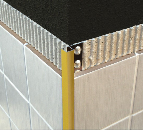 Brass Genesis 10mm TDP Aluminium Square Edge Tile Trim