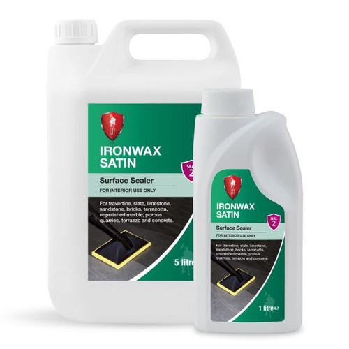 LTP Ironwax Satin Surface Sealer in 1 litre and 5 litre bottles