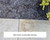 Rust stains on porcelain paving before using LTP Rust Stain Remover