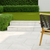 PorcelQuick square outdoor tile trim used on steps with white porcelain paving