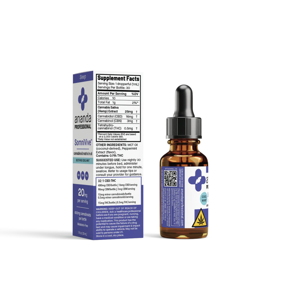 SomniVive Sleep Tincture 600mg/2000mg | Ananda Professional