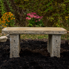 Straight Stone Garden Bench, Cast Stone Bench, Garden Rock Bench, Classical Garden Bench, Victorian outdoor furniture
