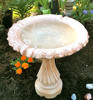 Hand sculpted outdoor decor column birdbath from Athena Garden make wonderful Mother's Day and Father's Day gifts. This Athena Garden short concrete Birdbath is a unique design that has high quality and personality, decorative garden cast stone concrete birdbath, outdoor birdbath gifts for all occasions. Hand sculpted bird bath, Small Fancy Column cast stone bird bath, athena garden classical bird bath, two piece ornate statuary