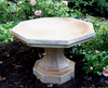 Hand sculpted outdoor decor small octagon birdbath from Athena Garden make wonderful Mother's Day and Christmas gifts. This concrete Birdbath is a unique design that has high quality and personality, decorative garden birdbath, stone birdbath gifts for all occasions.  concrete small garden decor, Small Octagon Bird bath Athena Garden Cast Stone, Concrete Bird Baths, contemporary Stone Bird Baths, Terracotta Bird Baths