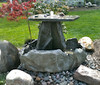 The hand-sculpted Athena Garden CF Rock Fountain is a large 4-piece outdoor water fountain made of cast stone concrete. This water fountain features a unique natural stone design for your landscape or patio setting. Rock tiered fountain, concrete water fountain, concrete fountain, stone water feature, Stone Fountain, Garden Fountain, Water feature precast concrete, Tiered pond less feature, pond less water fountain
