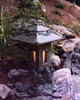 Cement outdoor lantern, 
• 3 Piece Lantern (base, light house, top)
• Made of Glass Fiber Reinforced Concrete (GFRC)
• Multiple colors available (comes w. stained glass)
An unprecedented functional design with stained glass windows in both light house &amp; top. A must for Japanese gardens! Not the usual Stone Pagoda!
                 
