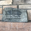 Athena Garden We The People concrete indoor or outdoor garden stone. This patriotic welcome stone is hand sculped and proudly made in the USA. Tapered flag stone for your doorstep or fireplace.
WE THE PEOPLE AMERICAN PATRIOTIC GARDEN STONE CF-160 shown in Shale