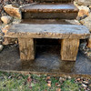 Rustic Barn Wood Bench by Athena Garden, Concrete Wooden Bench