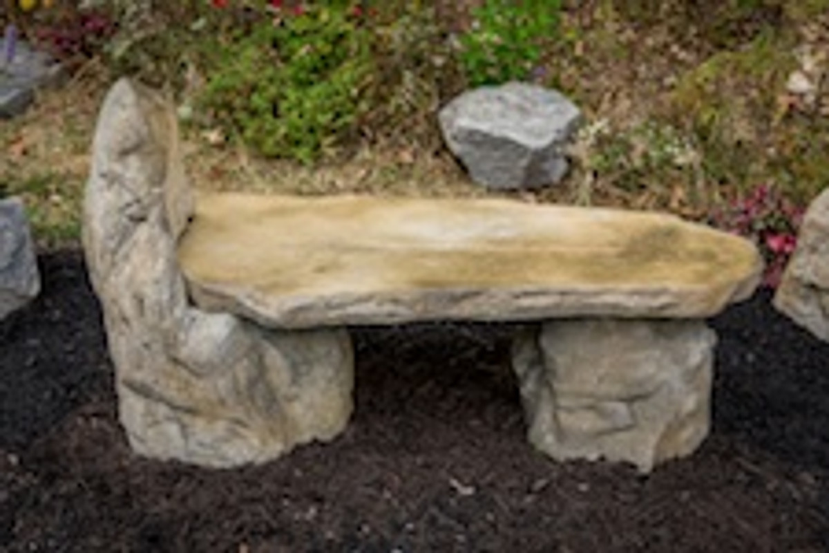 Cast Stone Basalt Lounge Garden Bench Athena Garden