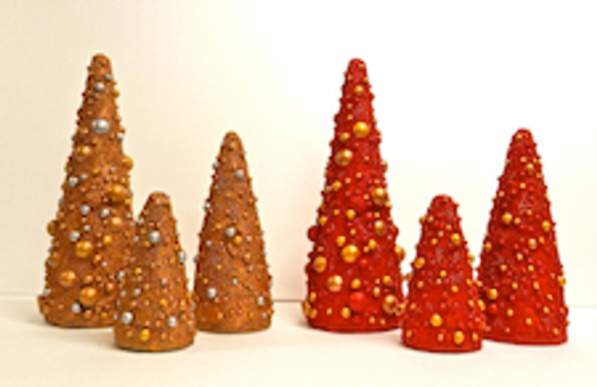 Christmas Ornament Cone Trees Athena Garden