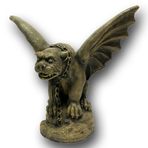 Concrete Garden Gargoyle Statue, Sitting Gargoyle