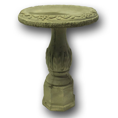 Concrete Hand sculpted garden traditional scroll leaf birdbath from Athena Garden make wonderful Mother's Day and Father's Day gifts. This cast stone birdbath is a unique design that has high quality and made in the U.S.A, decorative concrete garden birdbath, large stone bird bath, gifts for all occasions.  stone leaf bird bath, classical stone bird bath, concrete bird bath, cast stone bird bath, outdoor bird bath, garden decor, hand made bird bath