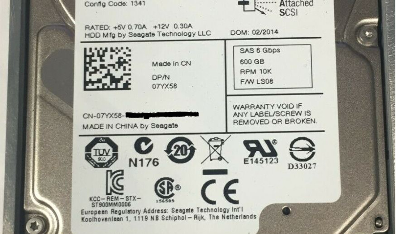 DELL Poweredge ORIGINAL Hard Drive 600GB@10K 2.5 SAS With Tray  / Disco Duro con Charola NEW DELL 7YX58, 342-0851,XXR60, 096G91, WD600, 1BKHG, R72NV, 5TFDD, 6W3V5, 400-AJPH, 0FK3C