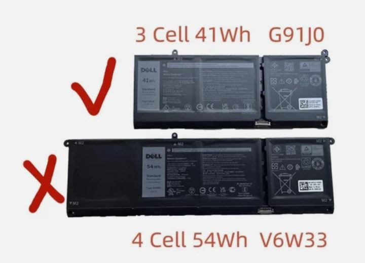 Dell Laptop Latitude,Vostro,Inspiron Original Battery 3-Cell 41Whr 11.4 V Type-G91J0/Bateria Original New Dell 927N5, MGCM5,PG8YJ,451-BCUG