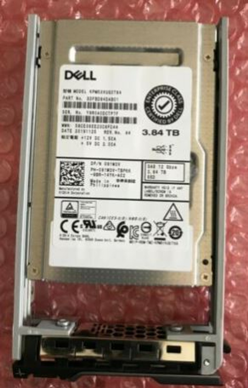DELL POWEREDGE, POWERVAULT ORIGINAL HARD DRIVE 3.84TB SAS SSD 12GBPS  2.5 IN  MIXED USE (MU) MULTI-LEVEL CELL (EMLC) WITH TRAY / DISCO ORIGINAL CON CHAROLA  NEW DELL  91W3V,  G176J