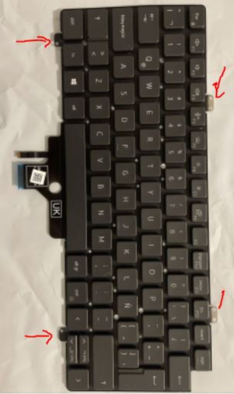 Dell Laptop Latitude 5420,5430,7420,7520 Original Keyboard Backlit Single Point Spanish/Teclado Original Iluminado Español New Dell CW3R5,PC0J4,K5XT4,PK1330S1B22, NSK-QXABC