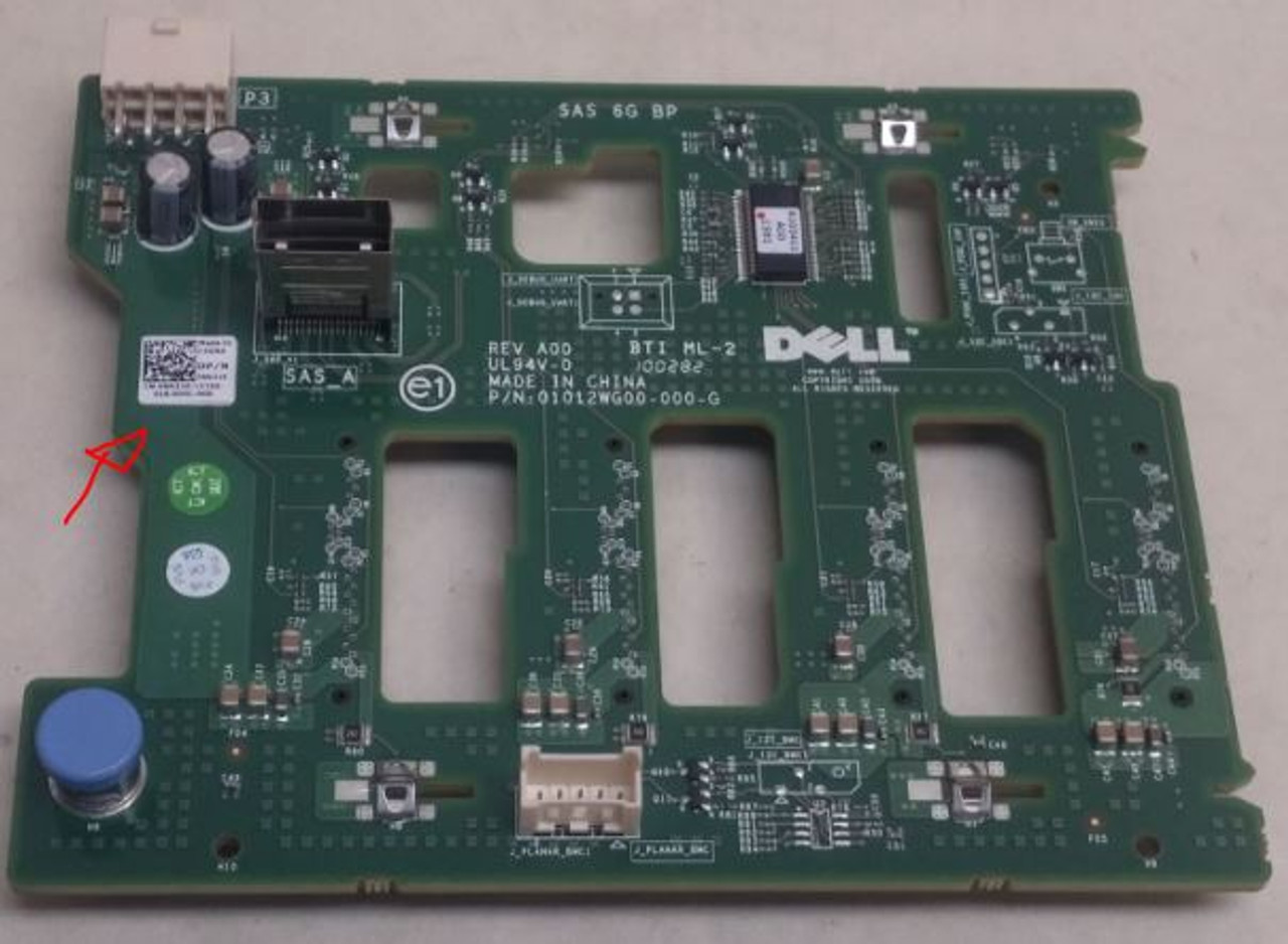 DELL POWEREDGE T310  ORIGINAL SAS SATA 1X4 HARD DRIVE HOT-SWAP BACKPLANE (NO CABLES)/ TARJETA PARA DISCOS REFURBISHED DELL  N621K