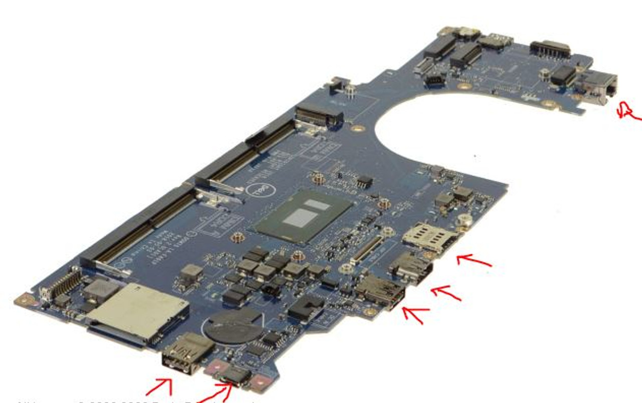 DELL LAPTOP LATITUDE 5490 ORIGINAL MOTHERBOARD INTEL I7-8650U 1.9GHZ INTEGRATED GRAPHICS UMA ONLY. / TARJETA MADRE REFURBISHED DELL 46T0W