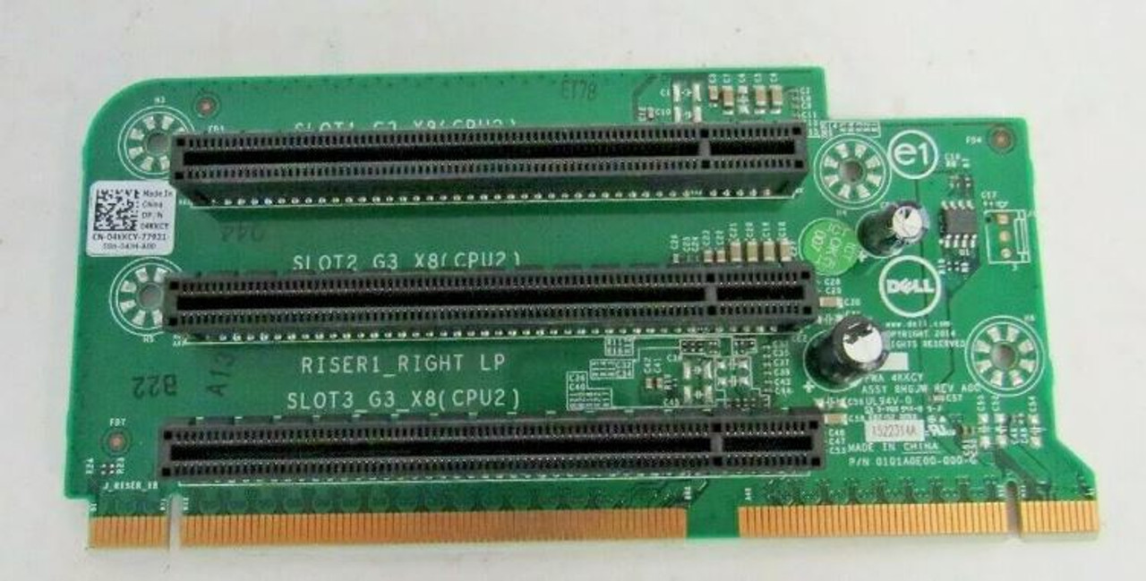 Dell Poweredge R730 R730XD Original Riser 1 3XPCIE X8 Slots 1-3 With No-Metal Bracket LP/HH / Elevador De Tarjeta Expansora Sin Metal New Dell 8H6JW,4KKCY