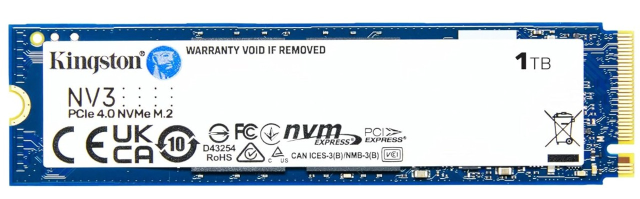 New Kingston Hard Drive 1TB SSD (Solid State Drive) M.2 2280 NVME PCIE Lect.6000/Escrit.4000 MB/S/Disco Duro Estado Solido VPN-SNV3S/1000G