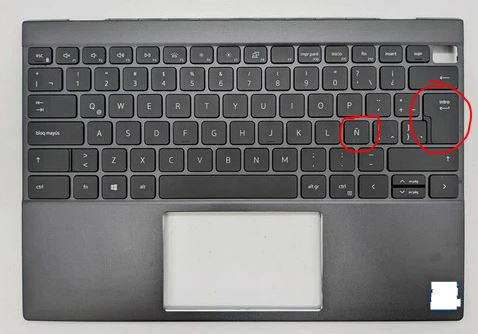 Dell Laptop Vostro 5310 Original Palmrest Backlit Keyboard Spanish / Reposamanos Con Teclado Español Iluminado New Dell  WYT28, F8DWY