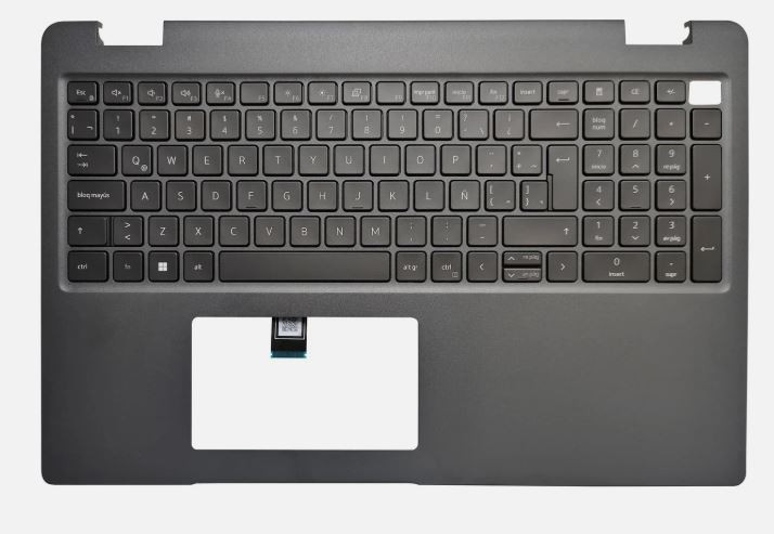 Dell Laptop Precision 3561 Latitude 3540  3550 Original Palmrest Upper Case + Spanish Keyboard Non Backlit (No Power Buttom, No Touchpad Or Cables) / Descansa Manos Con Teclado No Iluminado New Dell DVR0W, R3PTX, 5VGR3