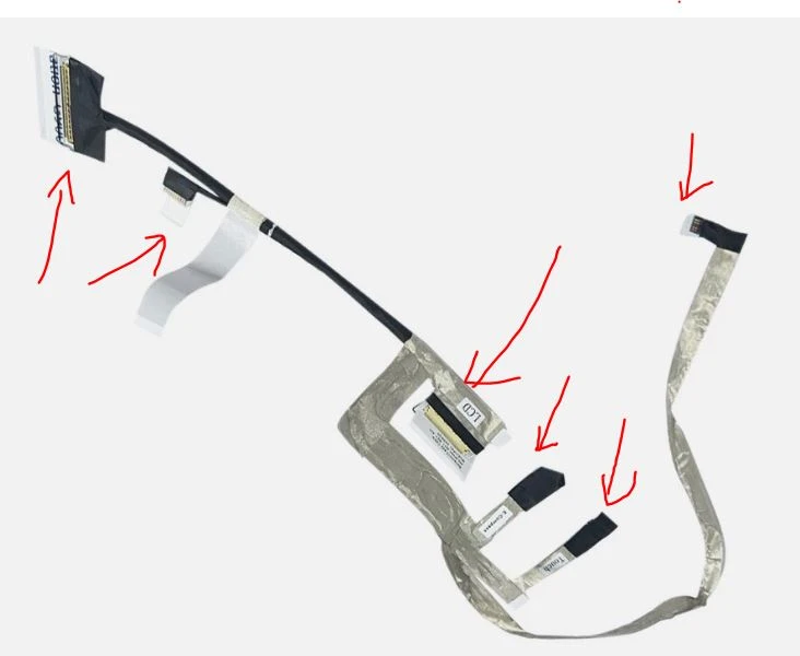 DELL LAPTOP INSPIRON 15  5582  2-IN 1 ORIGINAL TOUCHSCREEN LCD RIBBON VIDEO CABLE, EDP CAMERA CABLE/ CABLE FLEX PARA VIDEO NEW DELL NWY3R,450.0FH01.0001