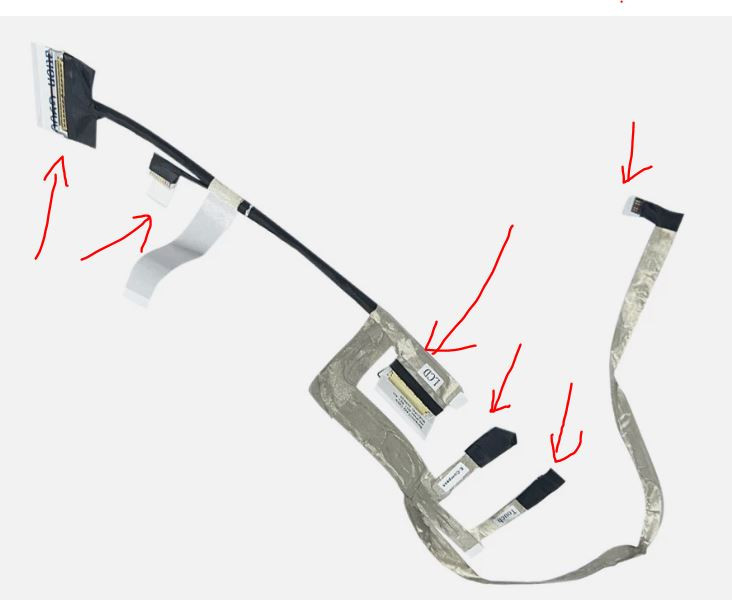 Copia de DELL LAPTOP INSPIRON 15  5582  2-IN 1 ORIGINAL TOUCHSCREEN LCD RIBBON VIDEO CABLE, EDP CAMERA CABLE/ CABLE FLEX PARA VIDEO DELL NWY3R,450.0FH01.0001