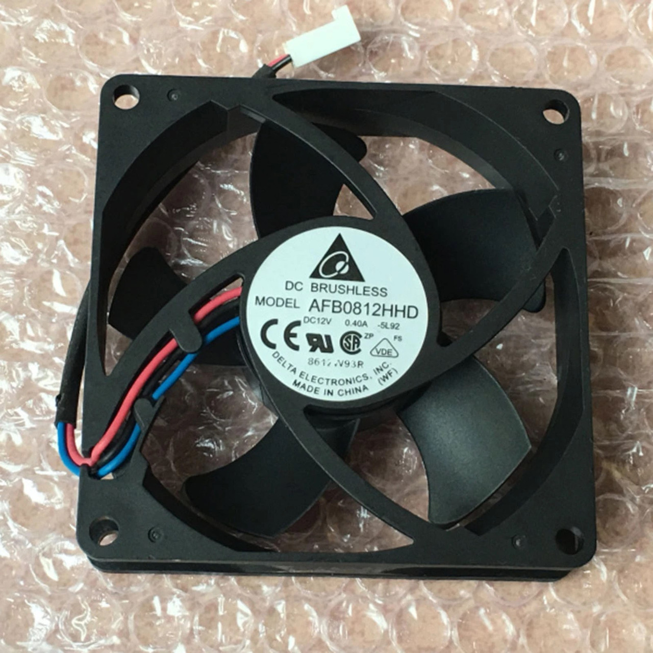 Dell Poweredge 2450, 2550  Delta  12V DC 0.51A 80MM Fan Only 3-Pin/ Refurbished Dell AFB0812SH