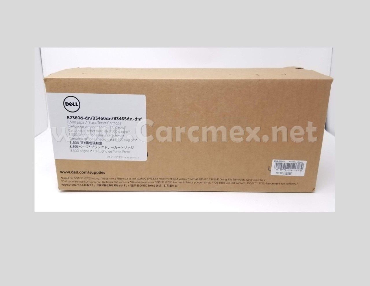 Dell Impresora B2360D,B2360DN,B2360DNF,B3460, B3465 Toner Original Negro (8.5K) Alta Capacidad New Open Box Dell 331-9805, 331-9806,M11XH,3CMM6