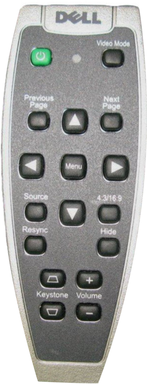DELL 1100MP, 1200MP, 1201MP, 2100MP, 2200MP, 2300MP  LCD PROJECTOR REMOTE CONTROL/CONTROL REMOTO REFURBISHED DELL SRC-TM2