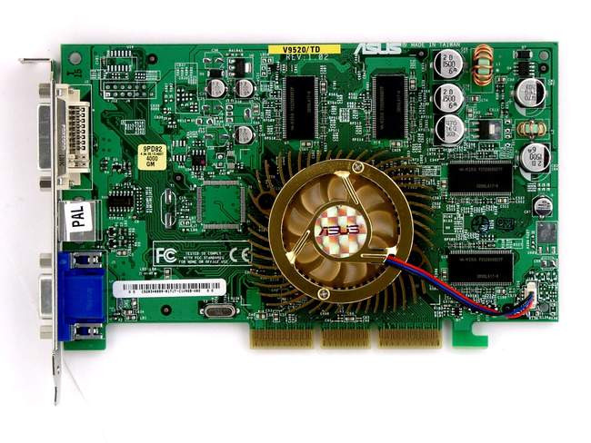 DELL VIDEO CARD / TARJETA DE VIDEO ASUS V9520 / TD AGP 128MB NVIDIA GEFORCE FX 5200 REFURBISHED DELL V9520 