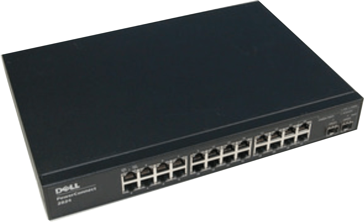 DELL POWERCONNECT 2824 SWITCH 24 1GBE PORTS, 2 PORTS WITH SFP OPTION, WEB MANAGED, NEW DELL F491K, PC2824L