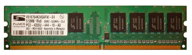 DELL MEMORIA V916764K24QAFW-E4  512MB 1RX8 DDR2-533MHZ-CL4 PC2-4200U-444-10-A0 0638-K2476683