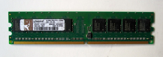 DELL Memoria Kingston 512MB 1RX8PC2-4200U 44-12-A1 KF6761-MIB37 2390474-0628 99952602-018.A00LF Genuine Kingston