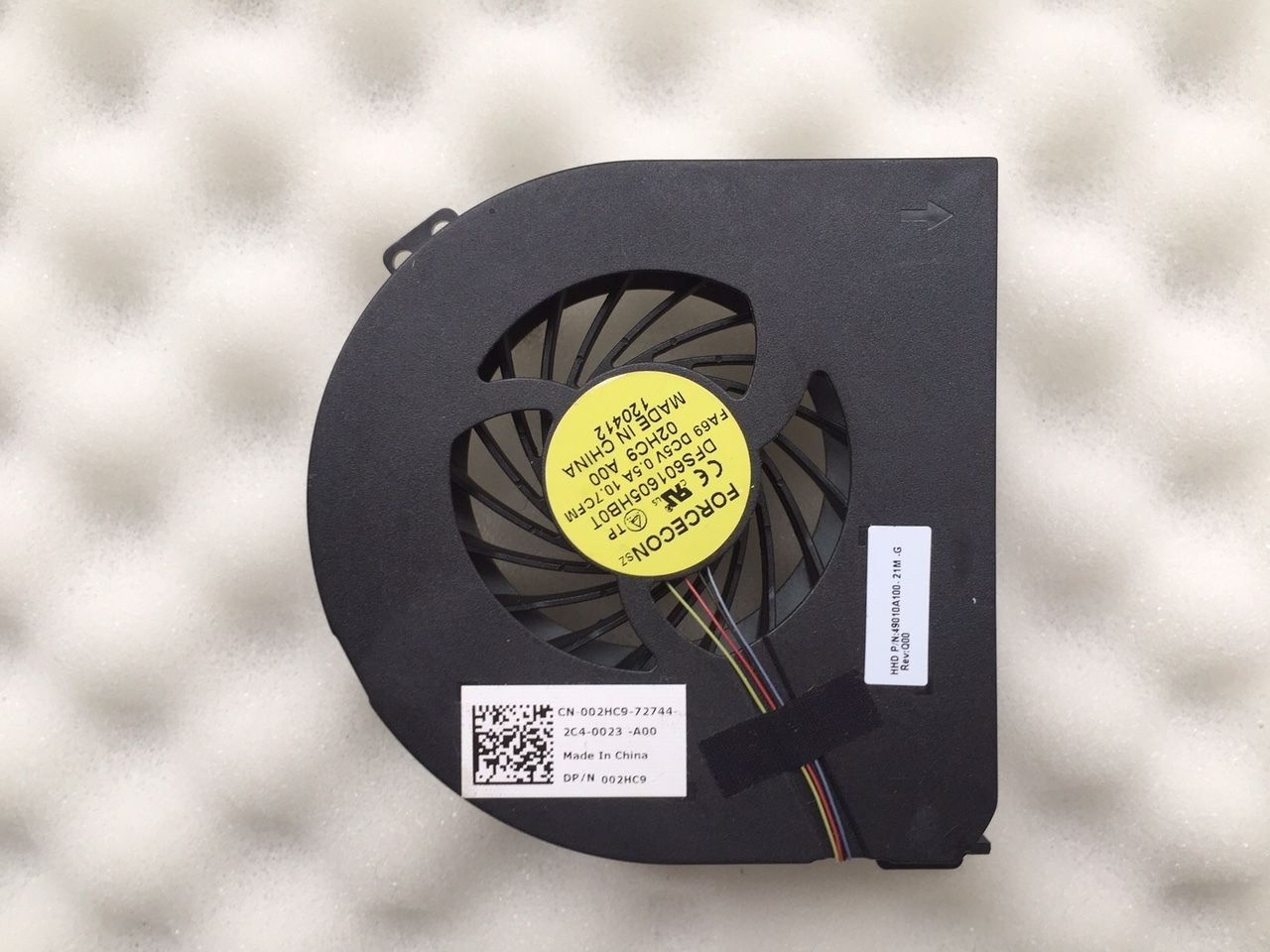 DELL LAPTOP PRECISION M4600 M6600 CPU COOLING FAN (NO HEATSINK)/ VENTILADOR PARA PROCESADOR NEW DELL 02HC9