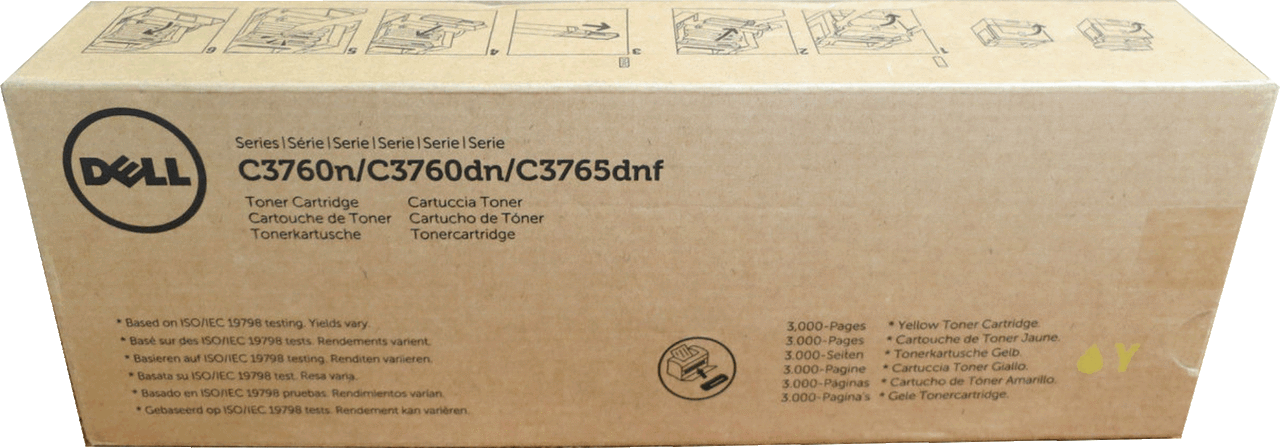 DELL IMPRESORA C3760, C3765DNF TONER ALTERNATICO COMPATIBLE AMARILLO 3000 PGS NEW 45TWT, V0PNK, 331-8422