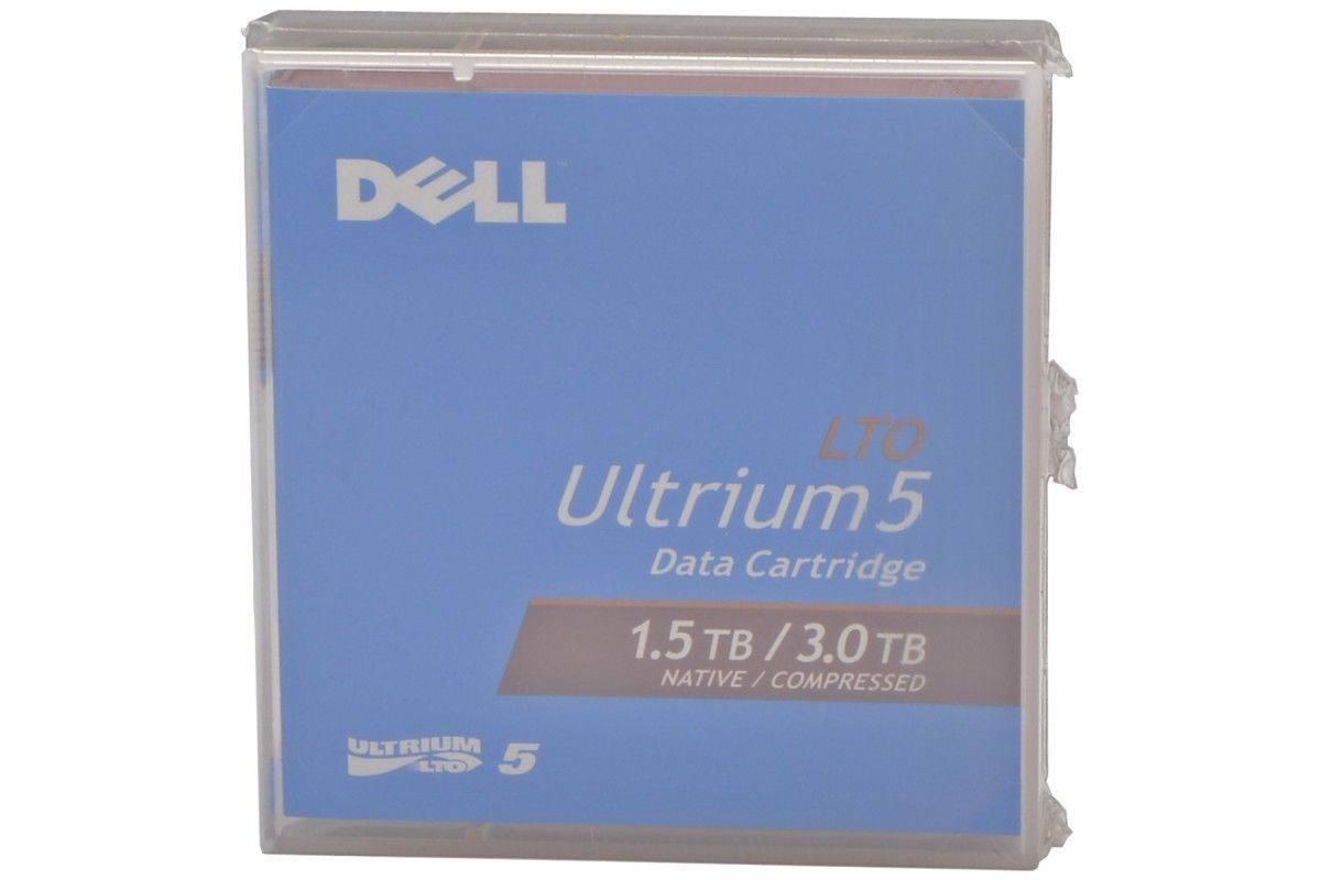 DELL TAPE MEDIA LTO-5 UTRIUM 1.5TB/3.0TB CAPACITY  ( 5-PACK) / CARTUCHO DE RESPALDO  NEW DELL 342-1104, JJD72, 2H9YH