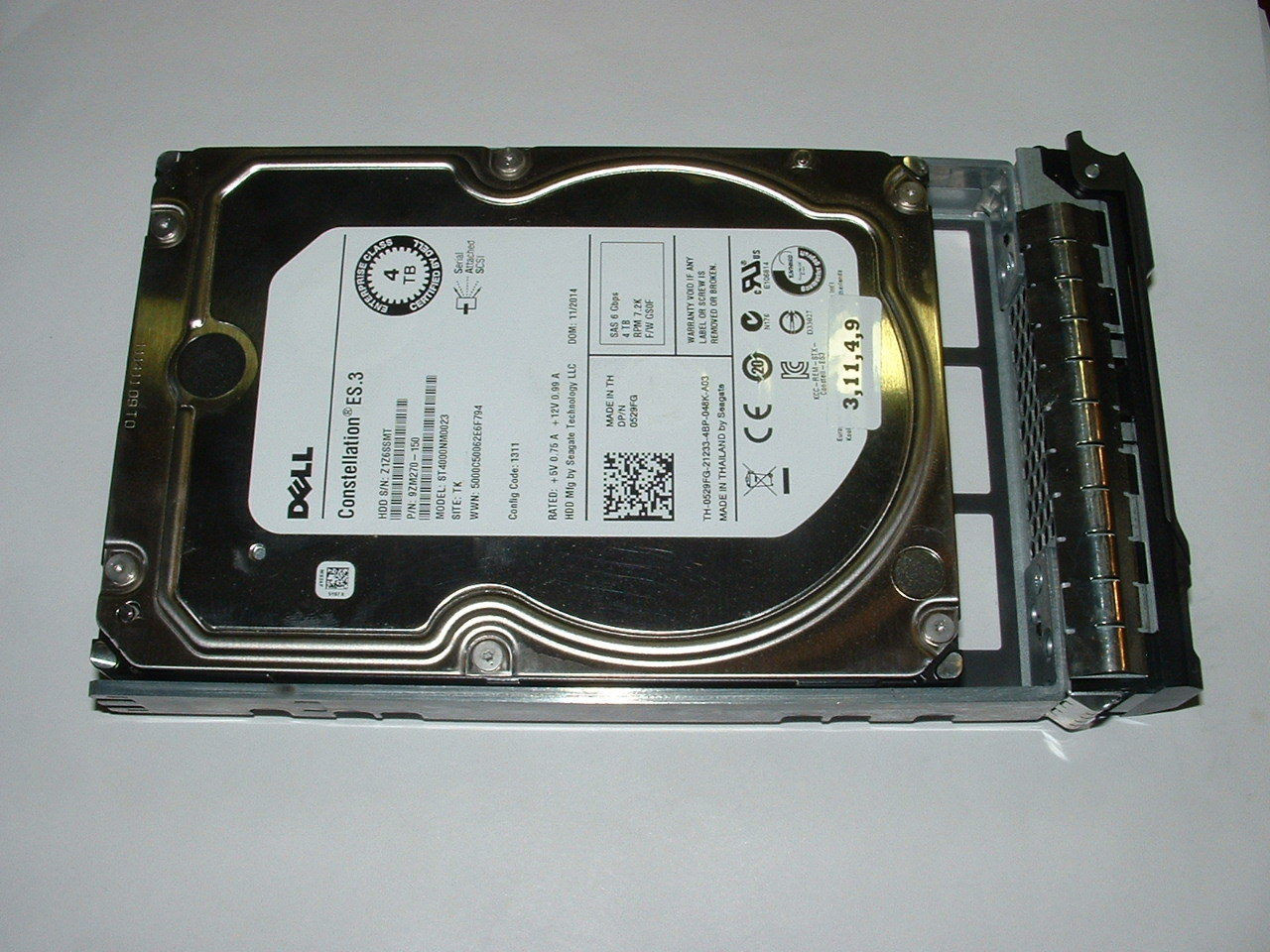 Dell Powervault Nx3200 Hard Drive 4Tb 7.2K Near Line Sas 6Gb/S 3.5Inch With Tray / Disco Duro Con Charola New Dell 202V7 , Wd4001Fyyg