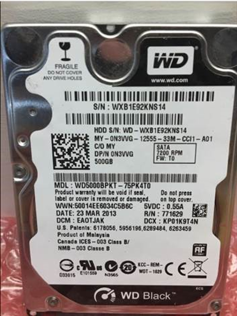 DELL OPTIPLEX 7010 LATITUDE E6430, 500GB 7200 RPM SATA 2.5  NEW DELL PCJG4, 79TG5, N3VVG, TWPJH, HJRNY.Y80GM ST9500423AS, 9RT143-030  DELL OPTIPLEX 7010 LATITUDE E6430, 500GB 7200 RPM SATA 2.5  NEW DELL PCJG4, 79TG5, N3VVG, TWPJH, HJRNY.Y80GM ST9500423AS, 9RT143-030