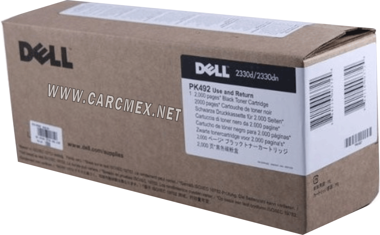 DELL Impresora 2330, 2350 Toner ORIGINAL Negro (2K PGS) STD Capacidad Used & Returned NEW DELL XN009, PK492, 330-2665, A7247728, 330-2648