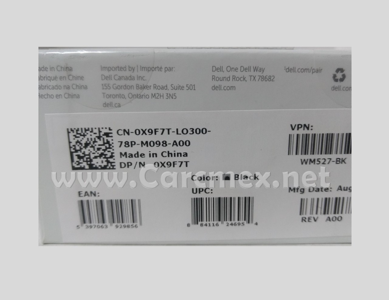 DELL Mouse Wireless WM527 / DELL Raton Inalambrico NEW DELL VG28N, 570-AAPT, X9F7T