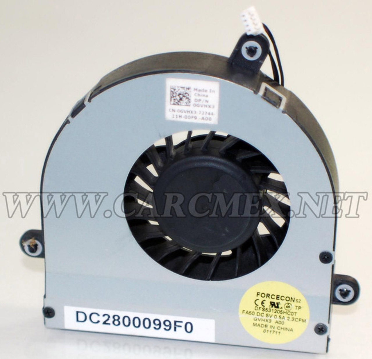 DELL ALIENWARE M17X R3 COOLING FAN / ABANICO REFURBISHED DC2800099F0, GVHX3 DELL ALIENWARE M17X R3 COOLING FAN / ABANICO REFURBISHED DC2800099F0, GVHX3