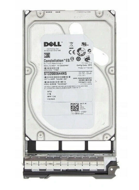 DELL POWEREDGE, POWERVAULT , HARD DRIVE 2TB 7.2K RPM SATA 3GBPS  3.5 INCHES NO TRAY / DISCO DURO SIN CHAROLA NEW DELL ST32000644NS 