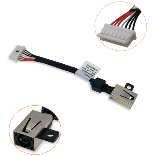 Dell Xps 15 9550 DC Power Jack With Cable / Cable De Energia DC New Dell 64TM0