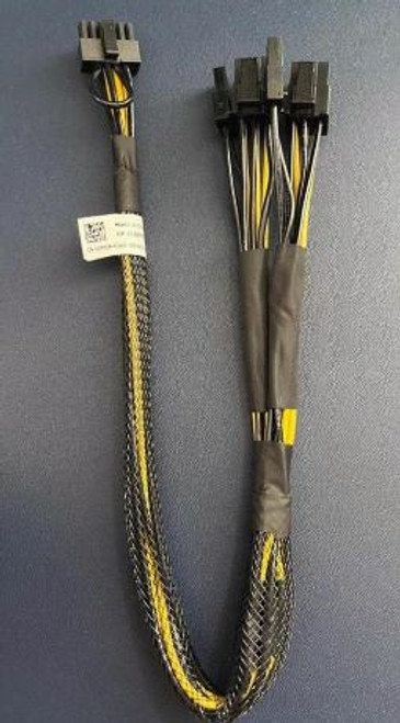 DELL POWEREDGE R750 R750XS R7525 ORIGINAL GPU POWER CABLE (2X 6 PIN + 2 PIN) RISER TO GPU 15G,2U 16INCHES / CABLE PARA GPU NEW DELL DPHJ8