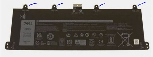 Dell Laptop Latitude 7320 Detachable Battery Original 2 Cell 40W Type-9F4FN 7.6V / Batería Original 2 Celdas New Dell 9F4FN, X28GR, 2VKW9