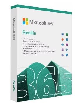 Microsoft Office 365 Family (Formato Caja)- Hasta 6 Usuarios, Suscripción Anual, Multidispositivos, 6 Usuarios New VPN-EP2-32394