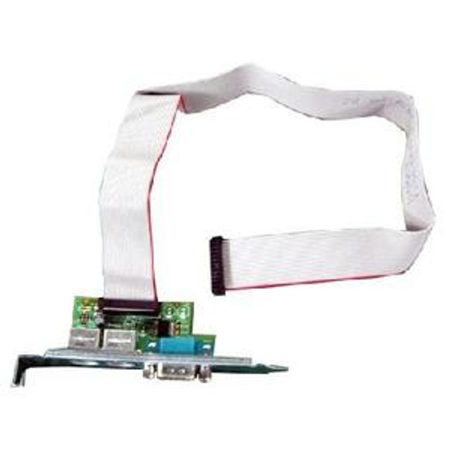 DELL OPTIPLEX 320 DT MT, 330, 360, 390, 740, 745 DT, 755, 760, GX520, GX620  I/O SERIAL PS/2 PORT ADAPTER BOARD CARD FULL HEIGHT W/CABLE N3563 REFURBISHED DELL F9102, F743C, F6VNT, KR166,  R4876, UL94V