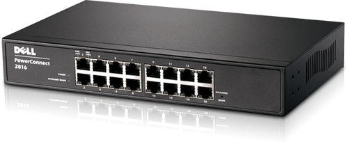 POWERCONNECT 2816 SWITCH, 16 10/100/1000BASE-T AUTO-SENSING GIGABIT ETHERNET SWITCHING PORTS NEW DELL PC2816